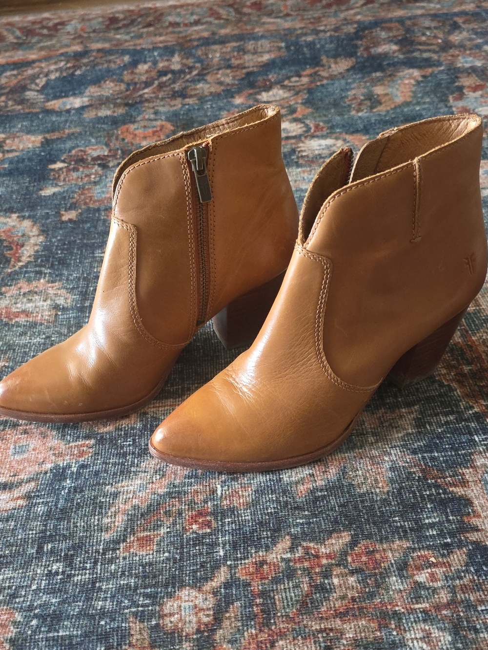Frye Jennifer Leather Ankle Booties